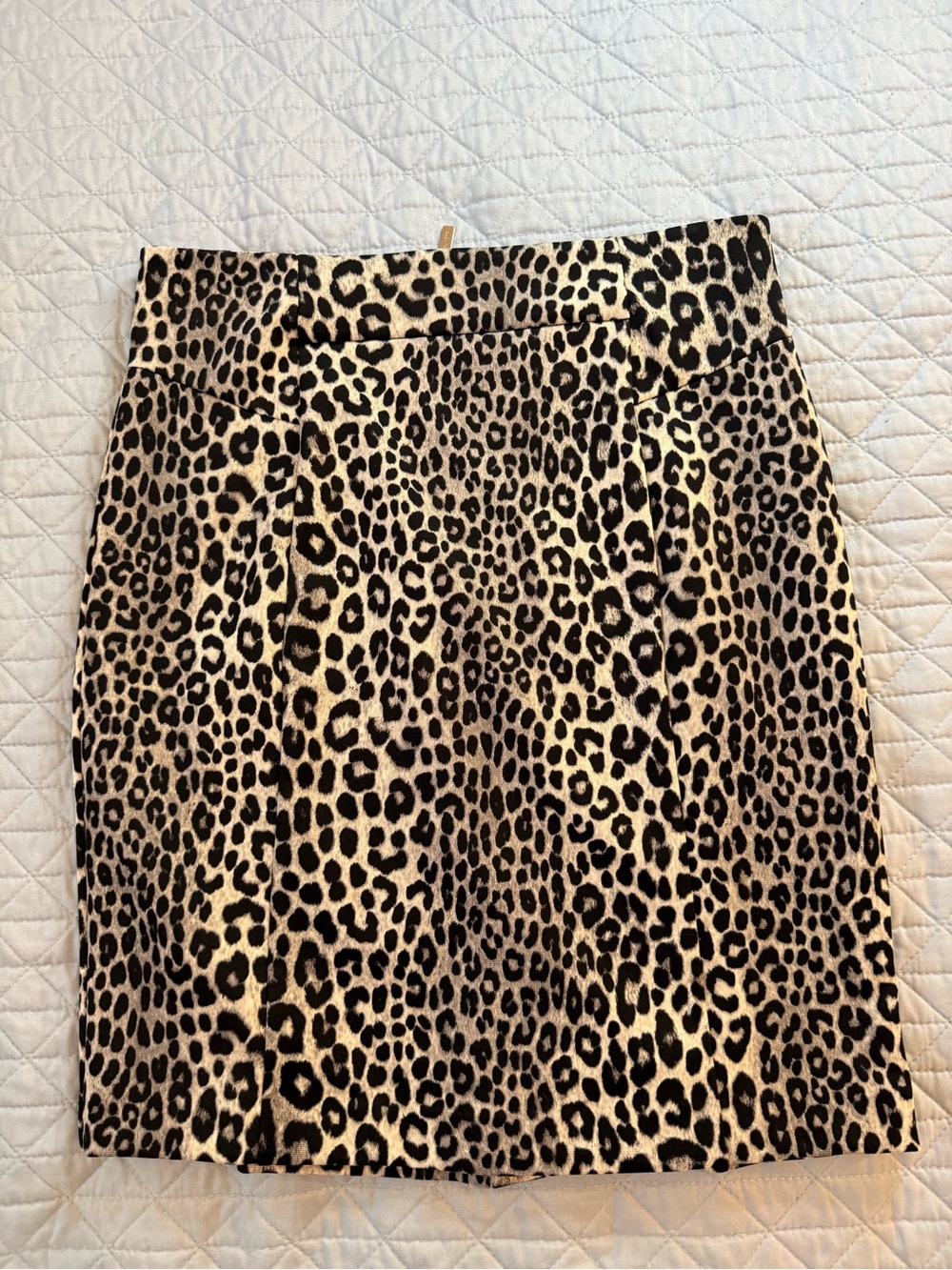 Michael Kors Leopard Print Mini Skirt - Black and Cream